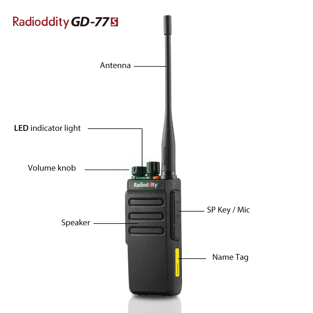 Радиочастотный GD-77S DMR Dual Band Dual Time slot Ham любительский двухсторонний радиоприемник цифровой/аналоговый рация 1024 каналов