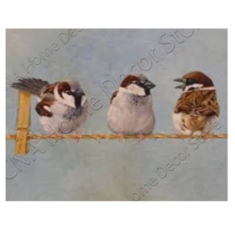 

RM00101 Three little birds 5D diamond painting cross stitch needlework diamond mosaic square home decor crafts diamond embroider