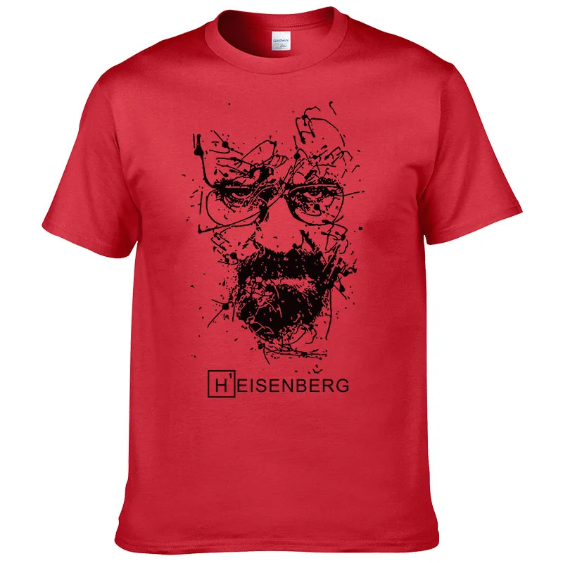 Новая мода Breaking Bad футболки Для мужчин Гейзенберг Camisetas Hombre Для мужчин прохладный Футболка Топы корректирующие хлопковая футболка с коротким рукавом#191 - Цвет: red