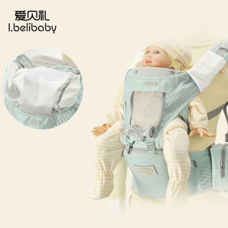 

Ibelibaby Baby Carriers High Quality Mesh Baby Wrap Carrier Front Facing Safety Baby Sling Hold Waist Belt Travel Accessories
