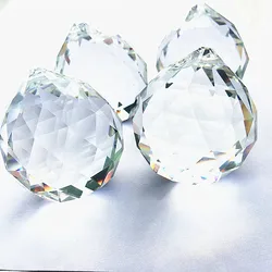 Top Quality 10pcs 40mm K9 Transparent Crystal Glass Faceted Chandelier Ball Lighting Pendant Fenghui Sphere Home Decoration