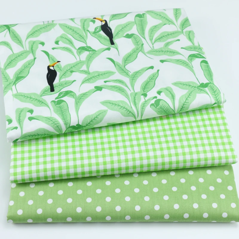 

By Meter Green Series Cotton Fabric Patchwork DIY Handmade Quilting Sewing Baby&Children Sheets Dress Material Tissue Cloth