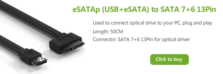 ULT-Best eSATA USB eSATAp двойной Мощность 12V 5V кабель eSATAp SATA 7+ 15 22Pin данных Кабель-адаптер жесткого диска для 2," SSD HDD 0,5 м