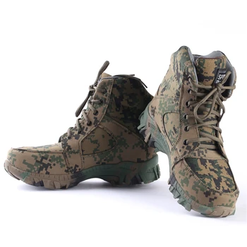 

Winter Plush Warm Hiking Boots Men Camouflage Work Adult Quality Anti-slip Safety Sneakers High Tops Trainers AA11998
