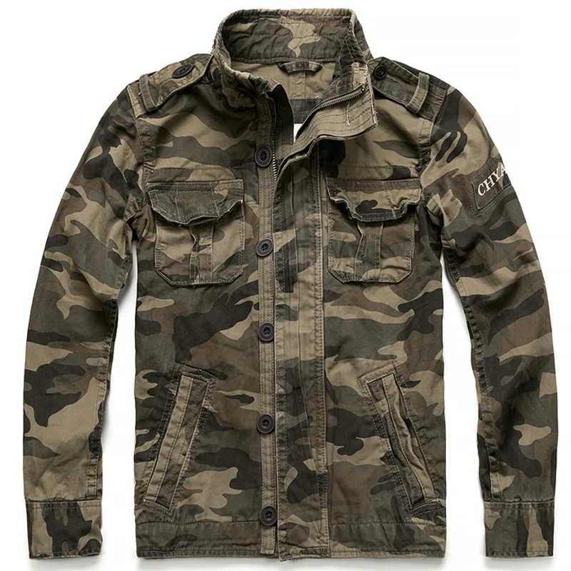 Новое поступление камуфляжные куртки мужские пальто Военная куртка и пальто американская винтажная Мужская куртка Пальто Хаки уличная B696