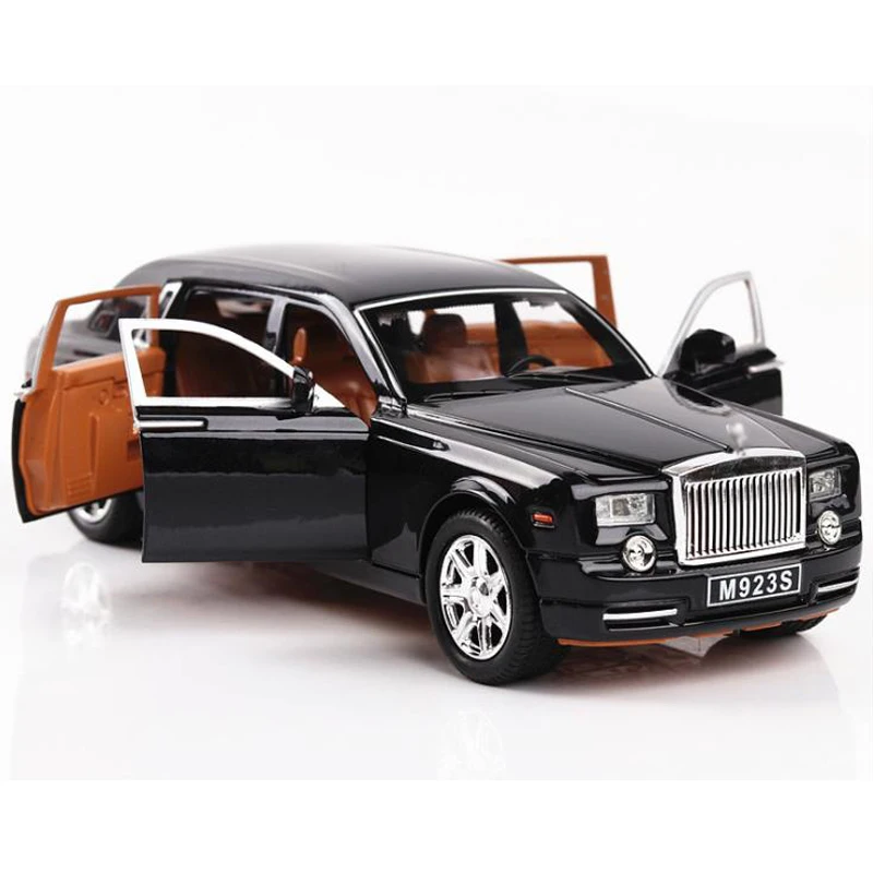 1:24 модель автомобиля Rolls-Roy Phantom удлиненные транспортные средства литья под давлением сплав модель легкие модели отличная игрушка-Имитация Подарочная коллекция