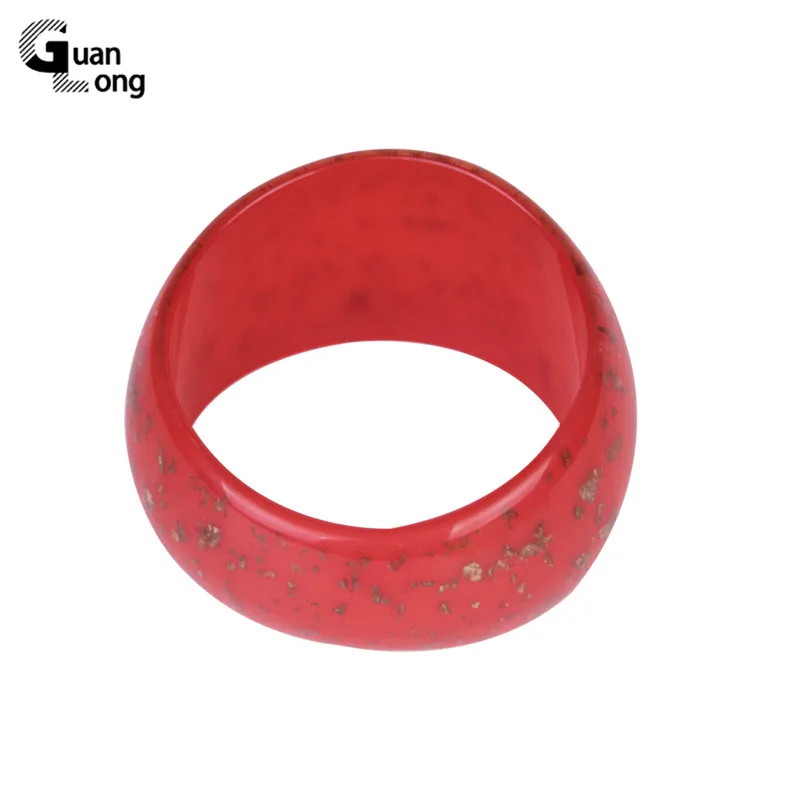 

GuanLong Trendy Resin Cuff Fashion Women Bracelet and Bangles Gold Spots Wide Irregular Geometric Bangle For Girl Charm Jewelry
