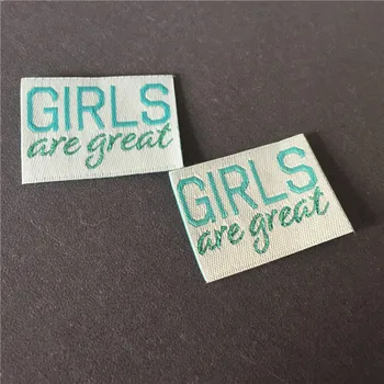 

Beautiful green color Spring 2019 Fashion Color Style Clothing Labels Woven Labels