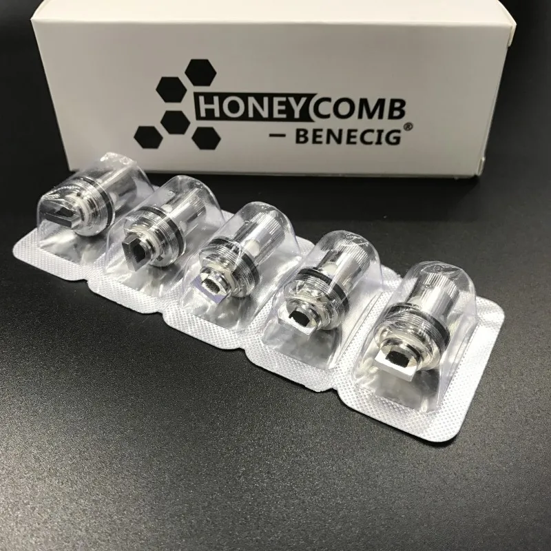 

5PCS/L ORIGINAL Benecig Honeycomb Ceramic Coil 0.5ohm Durable Huge Vapor Electronic Cigarette Atomizer Heads Organic Cotton Coil