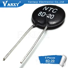 5 шт. Термистор резистор NTC 8D-20 тепловой резистор