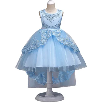 

BAOHULU 3-15 Years Lace Flower Girl Dresses Puffy Embroidery Communion Princess Weeding Dress Pageant Vestido for Little Girls