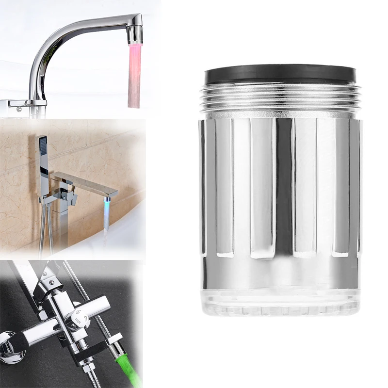 Temperature Sensor Led Faucet ABS Chrome Nozzle Spout Basin Faucets Water Tap mixer Faucet