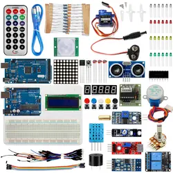 Горячая Распродажа Супер Starter Kit для Arduino UNO R3 и Mega2560 доска для 1602 ЖК-дисплей Серводвигатель реле обучения базовый набор