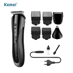 KEMEI KM-1407 3 в 1 триммер для волос перезаряжаемый Электрический Нос машинка для стрижки волос Professional электрическая бритва для бороды EU штекер
