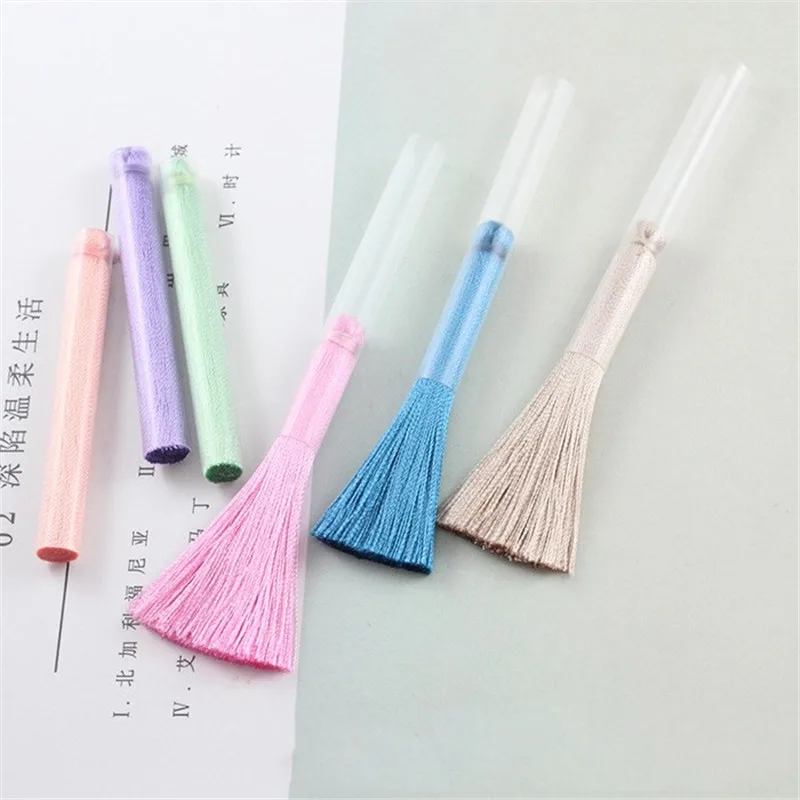 

10PC/Pack Long Macaron Color Traditional Tassel Pendant Decorative Accessories DIY Handmade Materials Curtain Bookmark 6.5CM
