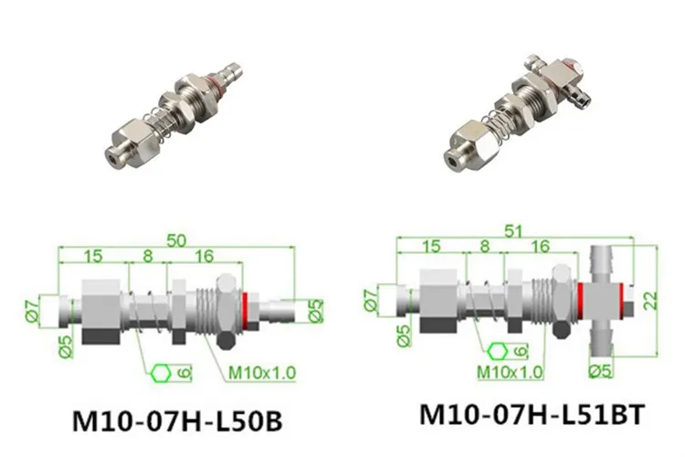 Анти-вращающиеся присоски сиденье шестигранный винт золото M10-07/11 H вакуумная прокладка SMC pneumatics sns quick connect