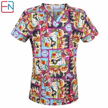 Брендовые медицинские скрабы для женщин, хирургические скрабы, униформа из хлопка с принтом, Рождественская серия