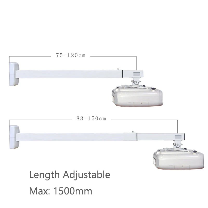 Распродажа! Всего, 870-1500 мм Регулируемый Алюминиевый белый цвет короткий бросок проектор крепление дешевая цена