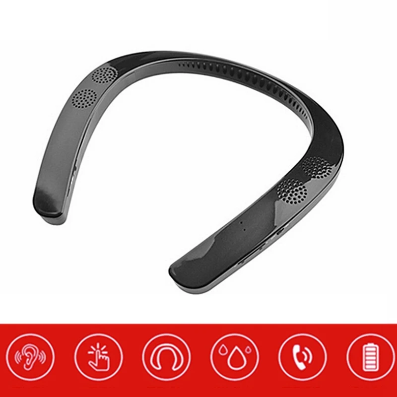 Беспроводной динамик Bluetooth Портативный Bluetooth 5,0 нашейные беспроводные шеи динамик Fm AUX SD Usb стерео для Iphone