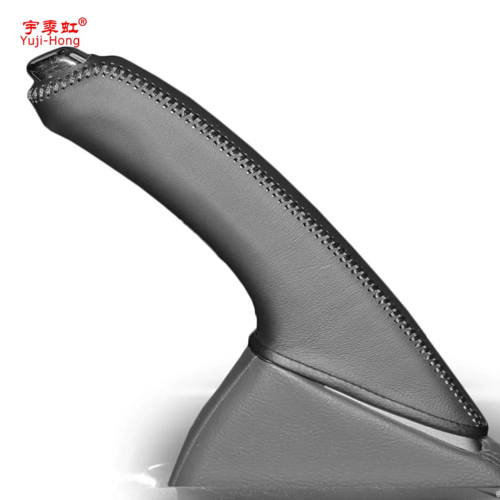 Yuji-Hong Genuine Leather Covers Case for Honda Spirior Accord 2008-2015 Genuine Leather Handbrake Automatic Gear Cover hand brake cover