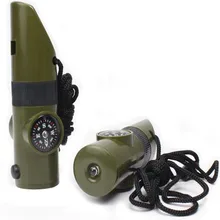 7 в 1 Кемпинг Туризм выживания свисток аварийный выживания дикий компас многофункциональный термометр с светодиодный светильник