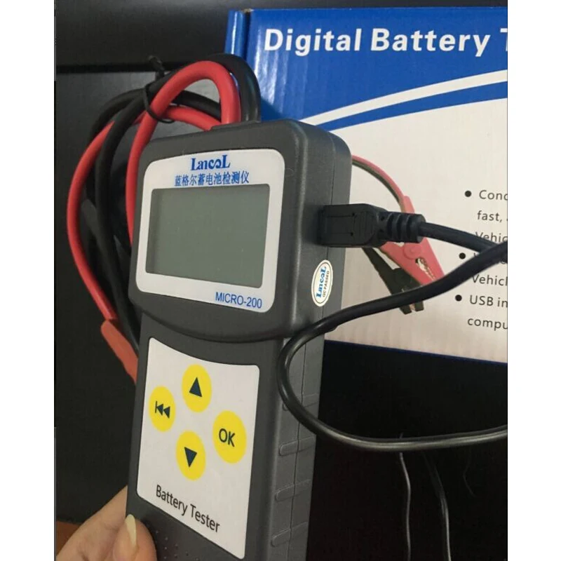 Анализатор емкости аккумулятора автомобиля LANCOL 12 в 2000cca с USB для печати|battery