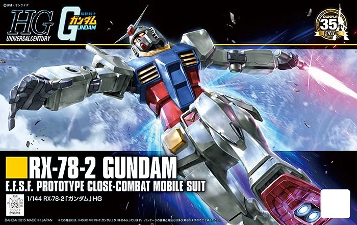 Bandai оригинальная модель Gundam HGUC 1/144, RX-78 свободы, единорог, предназначение, броня, распакованный мобильный костюм, детские игрушки с держателем - Цвет: RX-78