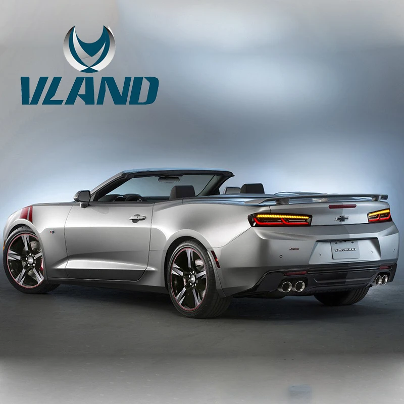 VLAND завод для автомобиля задний фонарь для Chevrolet Camaro светодиодный задний фонарь с светодиодный движущимся сигналом Plug and Play