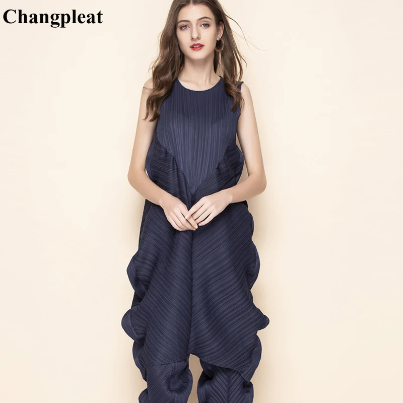 Changpleat 2019 новые летние женские платья miяк плиссированные модные дизайнерские без