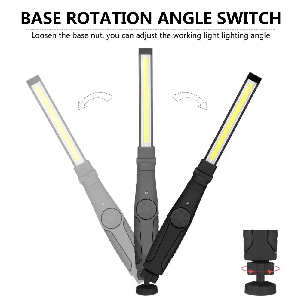 

Rechargeable Portable COB Flashlight Torch USB LED Work Light Hook Hanging Lamp For Car Repair Camping S3