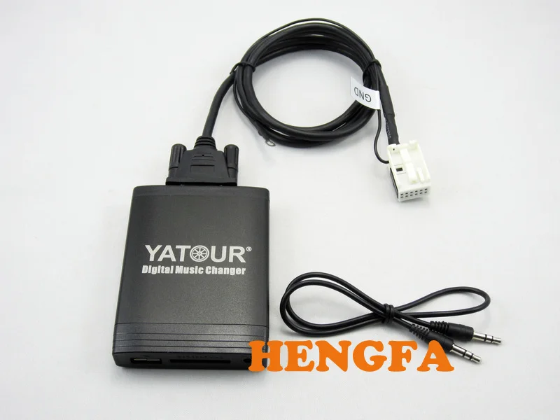 Yatour Автомобильный цифровой CD музыкальный Changer USB MP3 AUX адаптер для 12pin VW Golf GTI Audi Skoda Seat Quadlock YT-M06