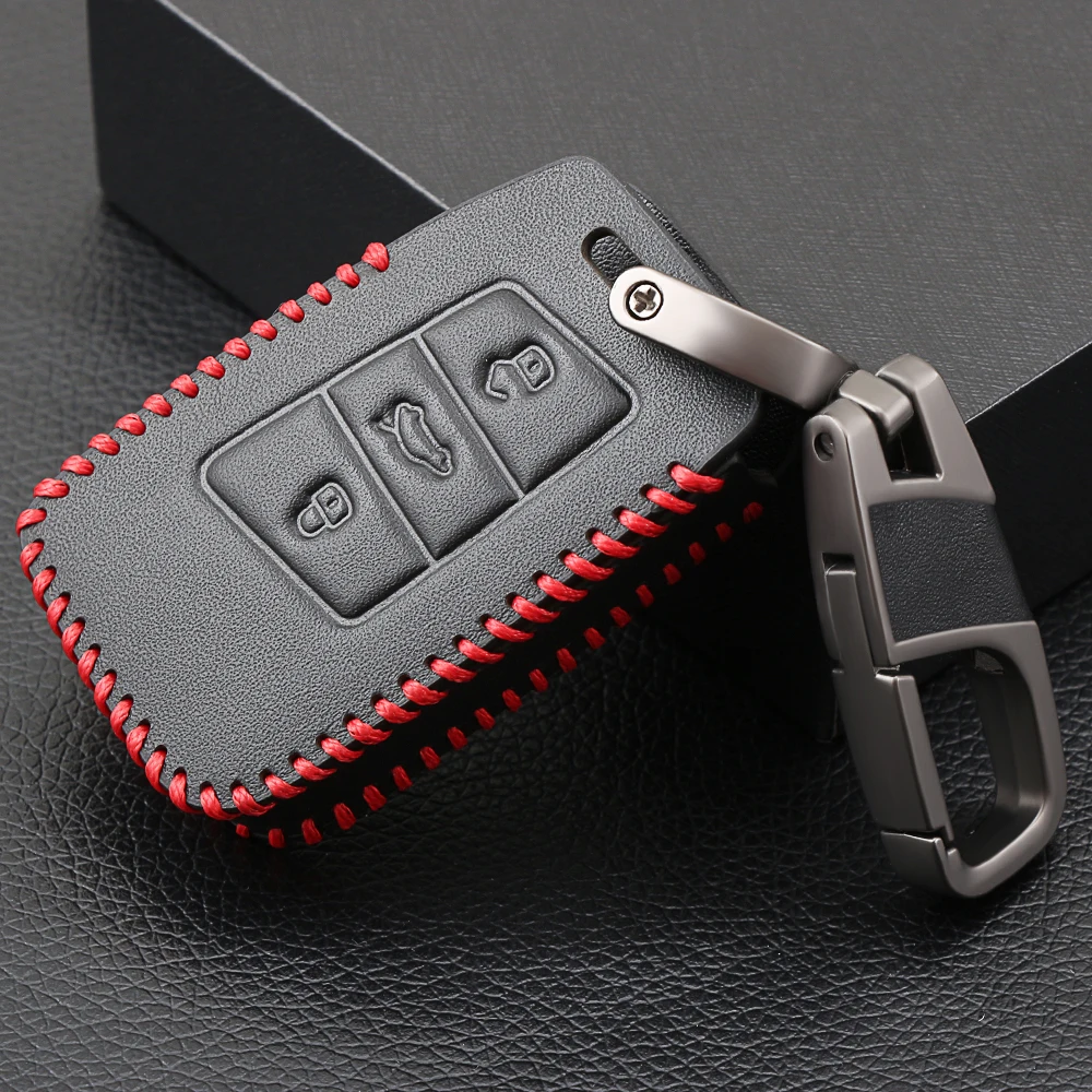 

Leather Protection Remote Key Cover Case For Skoda Superb A7 For Volkwagen Passat B8 Golf Gte TIGUAN MK2 Car Styling Accessorise