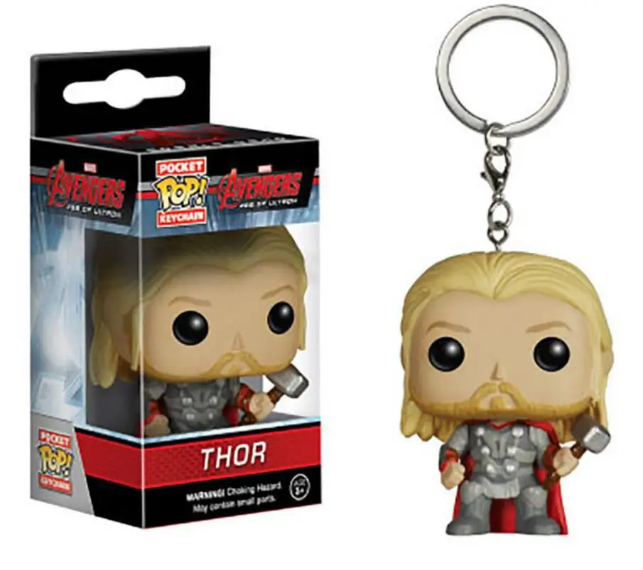 THOR-red FUNKO POP Dragon Ball Супермен Человек-паук форки Бэтмен отряд самоубийц фигурка кукла Коллекционная модель брелок с коробкой - Цвет: THOR-red