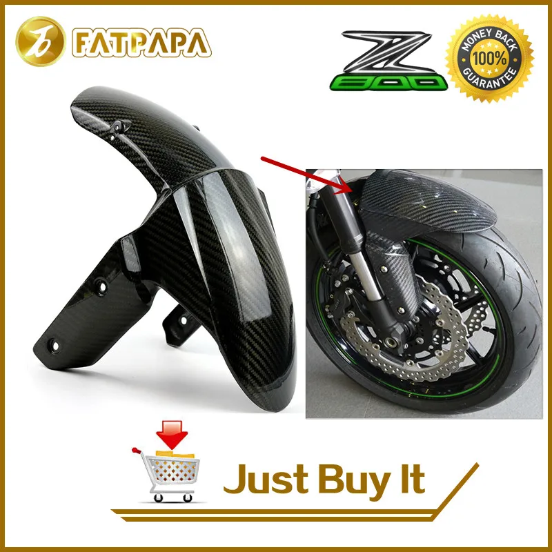 

Motorcycle Carbon Fiber Front Fender Splash Mud Dust Guard Mudguard Tire Tyre Cover For Kawasaki Z800 Z1000 2014 2015 2016 2017