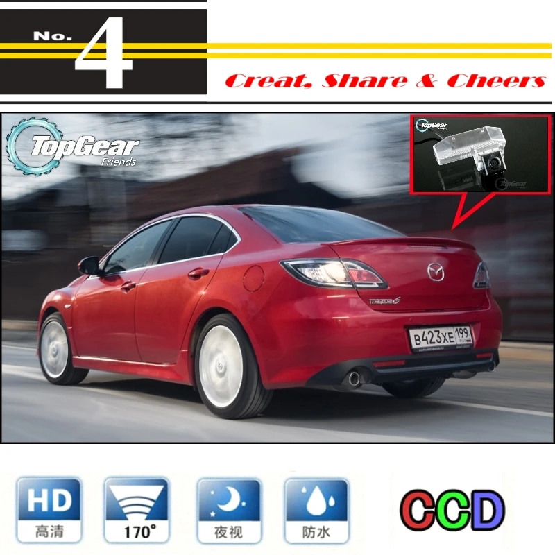 Автомобильная камера для Mazda 6 M6 azda6 Atenza GH 2007~ 2013, Высококачественная камера заднего вида для PAL/NTSC | CCD с RCA