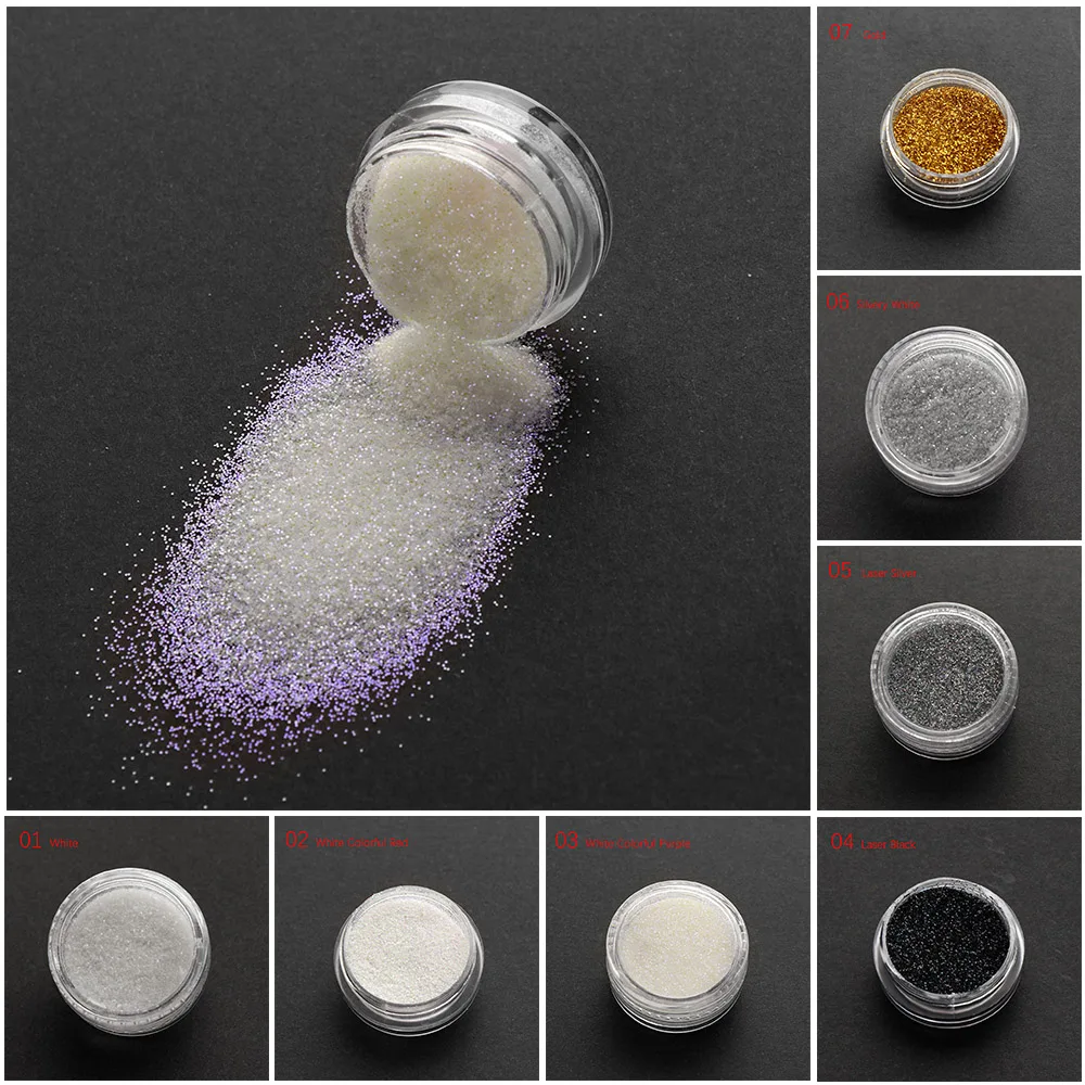 

1 Box DIY New Fashion Women Bling Holographic Nail Art Powder Sugar Glitter Dust Manicure Decoration DIY Beauty Tool