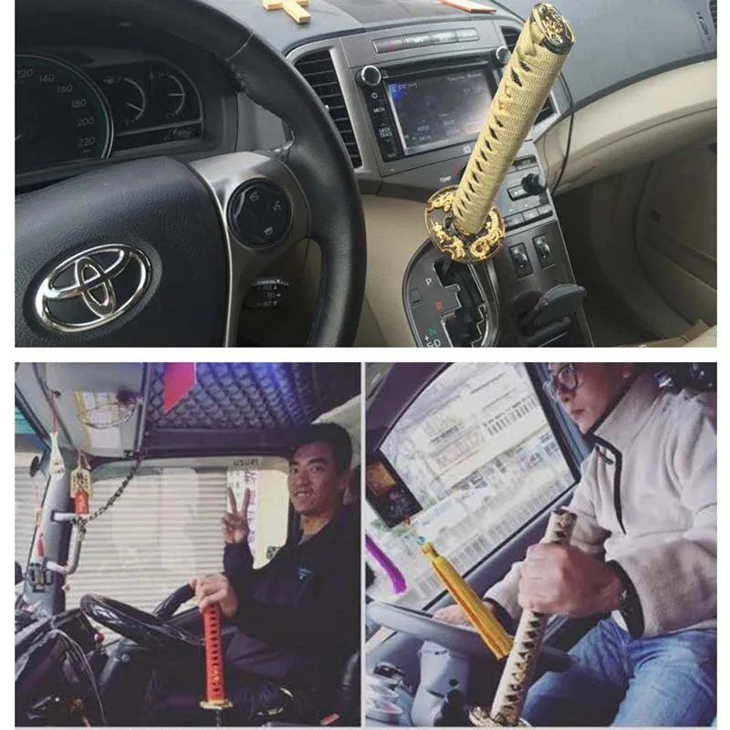 

Car Parts Ninja KATANA Gear Shift Knob For Automobile Spare Part Speed Chrome Samurai Sword Handle For Most Vehicles