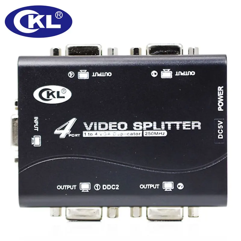 CKL 2 или 4 порта черный сплиттер VGA Дубликатор поддержка DDC DDC2 DDC2B питание от USB