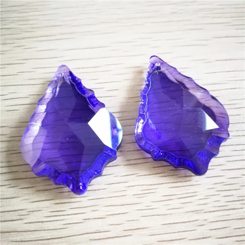 

High Sale 20pcs/lot 50mm Violet Color Crystal Chandelier Pendants Crystal Maple Leaf Drop Hanging Pendants,Strand Pendants