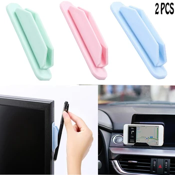 

2PCS Multi-function Wire Storage Clip Phone Holder Plastic Clips Buckle Organizer Fixed Line Clips Wall Mount Toothbrush Holder