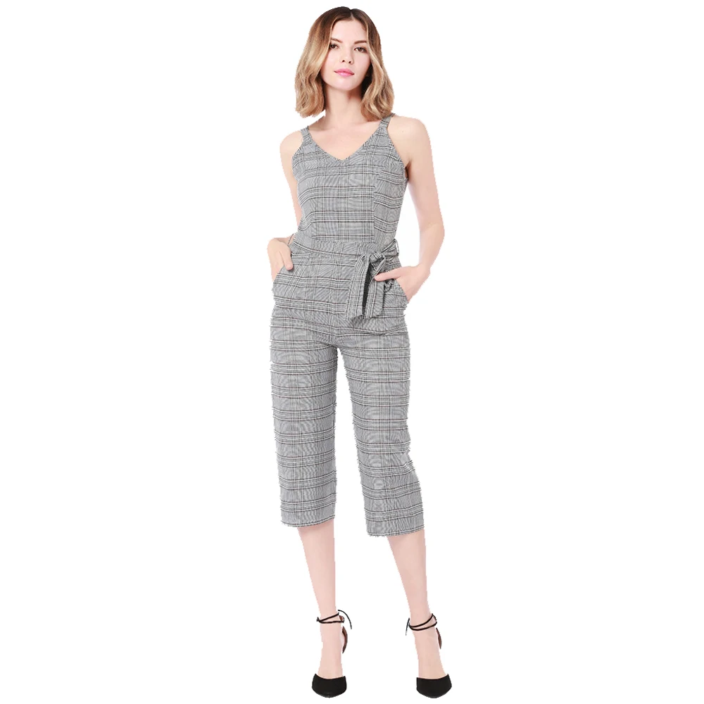 Short Sleeve Summer Playsuits Casual Wide Leg Pants