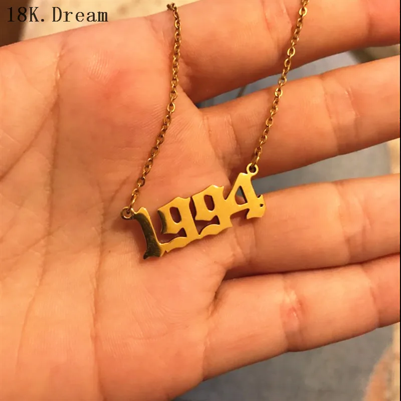 Старый Английский подвеска ожерелья можно украсить ювелирными изделиями особенный день год 1991 1992 1993 1994 1995 1996 1997 1999 подарок на день рождения