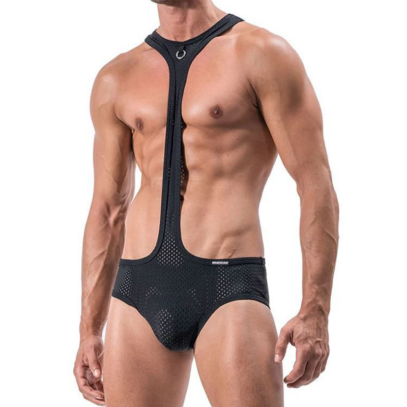 Newest Sexy Men's Mesh Bodysuit Body Shaper Comfortable Underwear