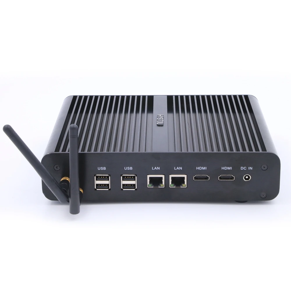 

Hystou Fanless Mini PC i7 4650U Windows 10 Pro Dual LAN Mini Computer 2 HDMI WIFI