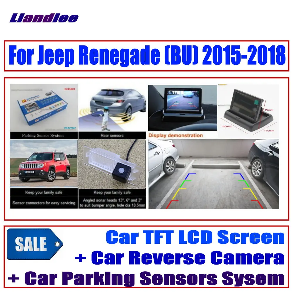 

Liandlee CCD Reverse Rear View Camera For Jeep Renegade (BU) 2015-2018 Digital Parking Sensors System / Car HD Monitor Display