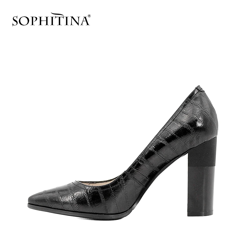 SOPHITINA/Брендовые женские туфли лодочки из натуральной кожи внутри подкладка и