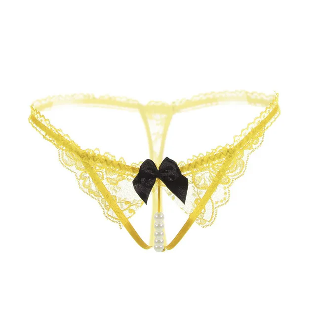 New Arrival Women Fashion Embroidery Women Panties Comfortable Beading Transparent Thongs G-string Lace Briefs Lingerie Tanga (6)