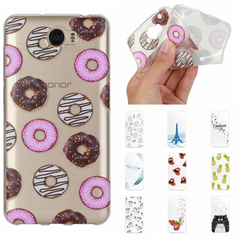 Lovely Cartoon Pattern Soft TPU Silicon s For Huawei Y5 ii / 2 2nd Case Phone Cover |