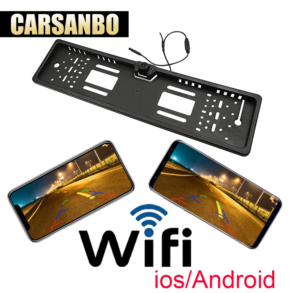 

Russia European Car High Quality License Plate Frame Front Camera With Two Parking Sensors Reversing Radar with WIFI function