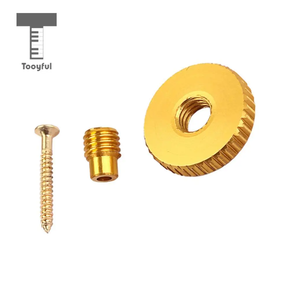 Tooyful Aluminum Alloy Strap Lock Button with Screw for Bass Guitar Mandolin Banjo Musical Parts